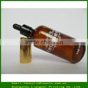 New Design!black Childproof Dropper Cap,100ml Glass Bottle,boston Round Glass Bottle thumbnail-1