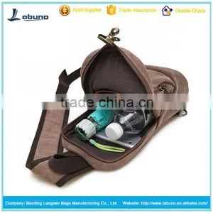 2016 Wholesale Custom Chest Shoulder Sling Canvas Crossbody Bags for Men thumbnail-6