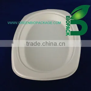 400ml Sugarcane Bagasse Pulp Plate thumbnail-1