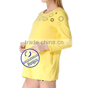 Custom 100% Cotton Embroidered Fleece Maternity's Hoodies & Sweatshirts thumbnail-4