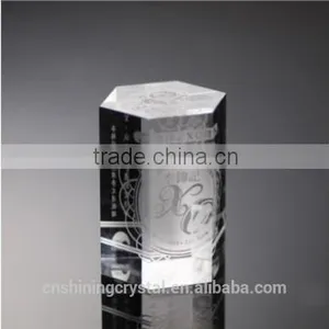 K9 Chandelier Glass Triangular Engraved Crystal Prism thumbnail-3