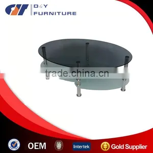 Promation Oval Tempered Glass Coffee Table Design thumbnail-1