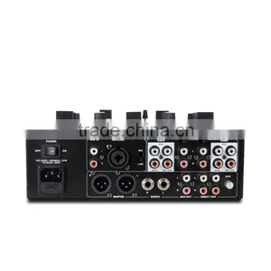 High Perform Professional 2-channel High Performance DJ Setup Audio Mixer Portable Karaoke Mini Party Mixer thumbnail-5