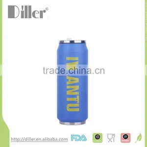 OEM ODM Private Label Water Tumbler With Straw Cola Shape Bottle Vacumm Flask thumbnail-1