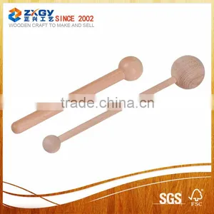 Natural Beech Wood Stick Wooden Round Stick thumbnail-1