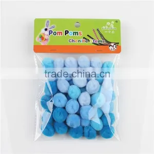 Factory Supply DIY Crafts Blue Series Pompoms Toys for Kids or Wedding Party Decoration thumbnail-1