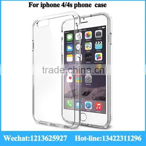 Ultra-thin Hightly Fit Color Change Back Cover for Iphone 4/4s Ultra Transparent Soft Case for Iphone Quality Choice thumbnail-1