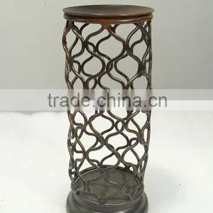 Wroght Iron Home Decoration Table Top Black Pillar Holder, Black Candle Holder thumbnail-1