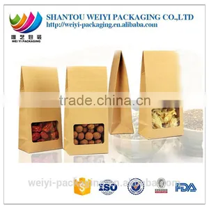Custom High Quality Kraft Paper Bag With Window and Zipper thumbnail-3