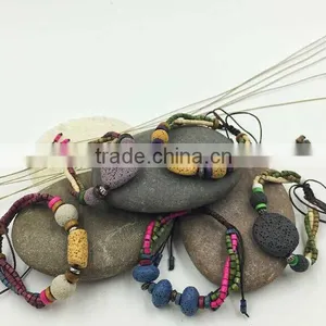 Bob Trading Custom Volcanic Lava Rock Stone Bracelet Women Cross Bracelets thumbnail-1