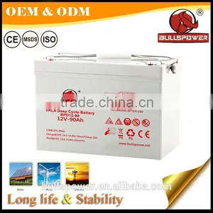 12v 90ah PV Solar Renewable Energy 12volt Deep Cycle VRLA Battery thumbnail-1