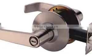 English Style Security Satin Nickel Zinc Handles Door Lever Lock for Both Right and Left Side thumbnail-3
