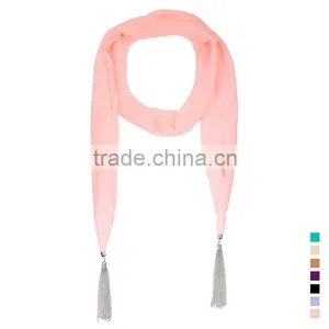 Wholesale Simple Rainbow Color Easy to Carry Soft Scarf thumbnail-1