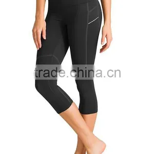 Cropped Women Yoga Pants for Running Sports Yoga Top Quality Lady Compression Leggings thumbnail-4