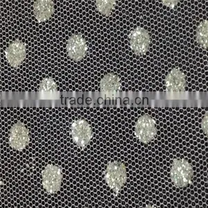 Silver Tulle Glitter Mesh Fabric for Ballet Stage Dress thumbnail-3