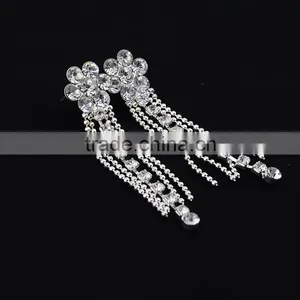 Fahion Wedding Series Woman Bulk Necklace Silver Plated Diamond Bridal Jewelry Set Supplier's Choice thumbnail-5