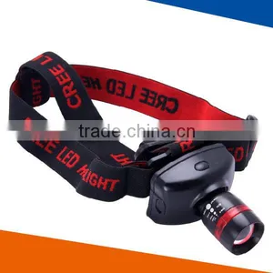 3W Headlamps Adjustable Camping Light Plastic Aluminum LED Head Light 3AAA Battery thumbnail-1