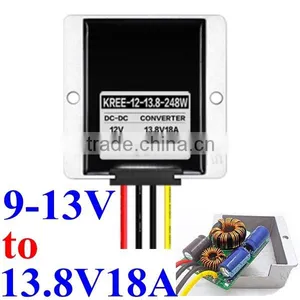 Step Up Power Converter DC12V(9-13V) to DC13.8v 18A Voltage Regulator/Transformer Module 200W 248Wmax thumbnail-1