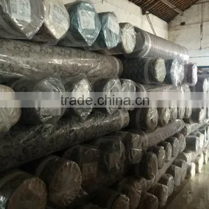 New Arrival Small Leaf 100% Polyester Linen Like Jacquard Curtain Fabric thumbnail-2