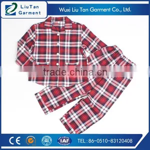 Fancy Red Plaid Children Cotton Sleepwear thumbnail-1