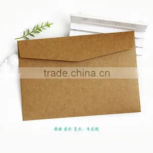 Retro Style A Grade Quality Blank Kraft Envelopes Natural Color Plain Party Gift Paper Bags thumbnail-6