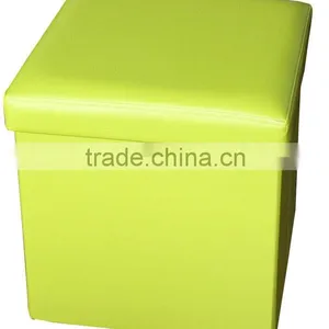 Luxury! Fruit Green PVC Leather Foldable Storage Ottoman thumbnail-1