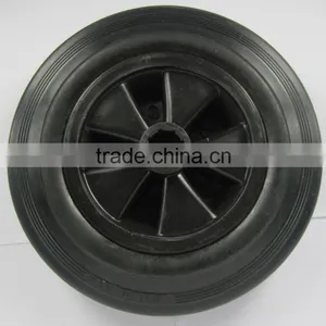 8'' Black Rubber Wheel thumbnail-1