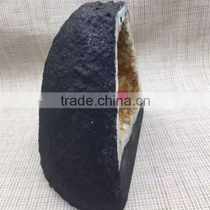 Natural Crystal Citrine Geode For Sale Medium Home Decoration thumbnail-6