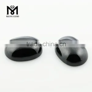 Smooth Stones Oval 12 x 16 mm Flat Back Black Spinel thumbnail-3