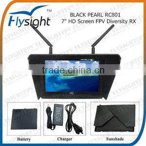 D760 5.8GHz 32CH 7" LCD Wireless Diversity Receiver FPV Monitor for Drone RC Helicopter thumbnail-1