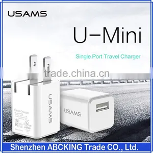 Original USAMS U-Mini Foldable USB Charger Mobile Phone Travel Charger For Apple / Smartphone / PSP thumbnail-1