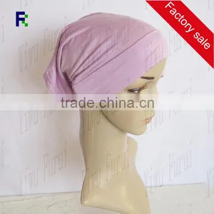 Wholesale New Fashionable Hijab Tube Turban Hats Muslim Cap Plain Bonnet thumbnail-1
