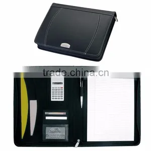 A4 Leather File Folder Document Holder Fashion Portfolio Folder Leather Portfolio Folder From Factory thumbnail-3