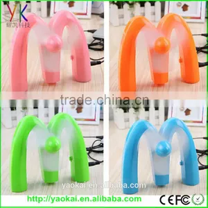 Portable M-Shaped USB Rechargeable Battery Mini Fan For Desktop thumbnail-1