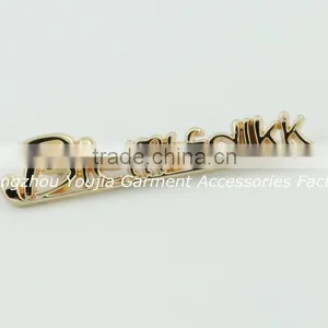 Custom Gold Metal Letter Logo Metal Label for Handbags Wholesale thumbnail-2