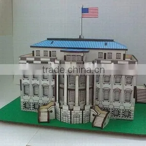 Wooden White House Model thumbnail-1