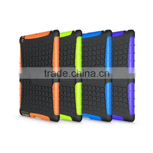 Dual Layer Slim Hybrid Case Tablet Cover 2 in 1 Dual Layer Case With Kickstand TPU PC for Ipad 2 3 4 thumbnail-6