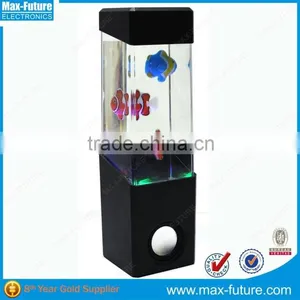 Mini Color LED Water Aquarium Speaker With Jellyfish/Marble/Fish F-1218 J/M/F thumbnail-3