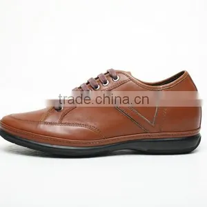 China New High Quality Breathable Lace-up Brown Casual Tall Men Shoes thumbnail-3