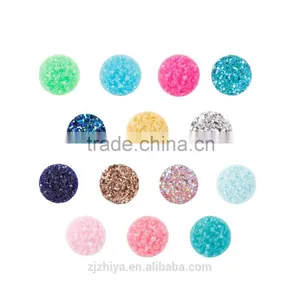 Wholesale Different Color Round Shape Druzy Stones thumbnail-1