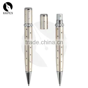 KKPEN Promotional Aluminium Cheap Perfume Ball Pen With Crystal thumbnail-4