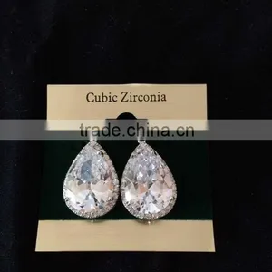 Jewelry Components Platinum Plated Drop Pear Finding thumbnail-1