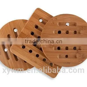Hot-sale Bamboo Cup Coaster Mat and Pad With Holder thumbnail-2