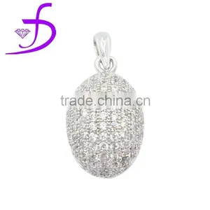 2015 Popular Wholesale Gemstone Pendant Oval CZ Pendant Gold Filled Jewelry thumbnail-1