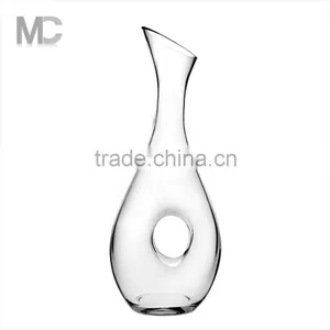 Promotional Handmade New Design Lead-free Bulk Single Glass Wine Decanter thumbnail-1