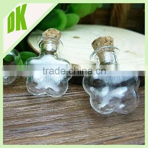 ** Bottle Jewelry ** Miniature Bottles, Tiny Glass Bottles, Round Glass Bottle - Empty Mini 200ml Glass Bottle thumbnail-1