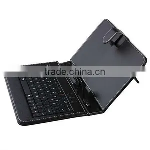 7 Inch Tablet Case With Mic Usb Port Keyboard Leather Case With Mic Usb Port thumbnail-1