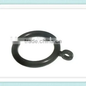 50 Black Plastic Curtain Rings 38mm To Fit 35mm Pole thumbnail-1