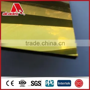 Gold Color Mirror Aluminium Composite Sheet thumbnail-2