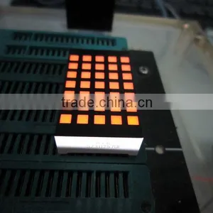 1.2" 5x7 Square Dot Amber Color Dot Matrix LED Display thumbnail-1